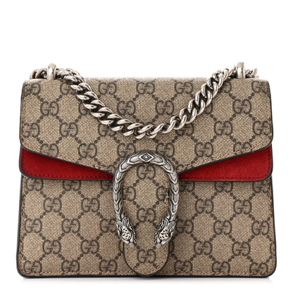 Gucci GG Supreme Monogram Mini Dionysus Shoulder Bag Hibiscus Red 1 of 12
