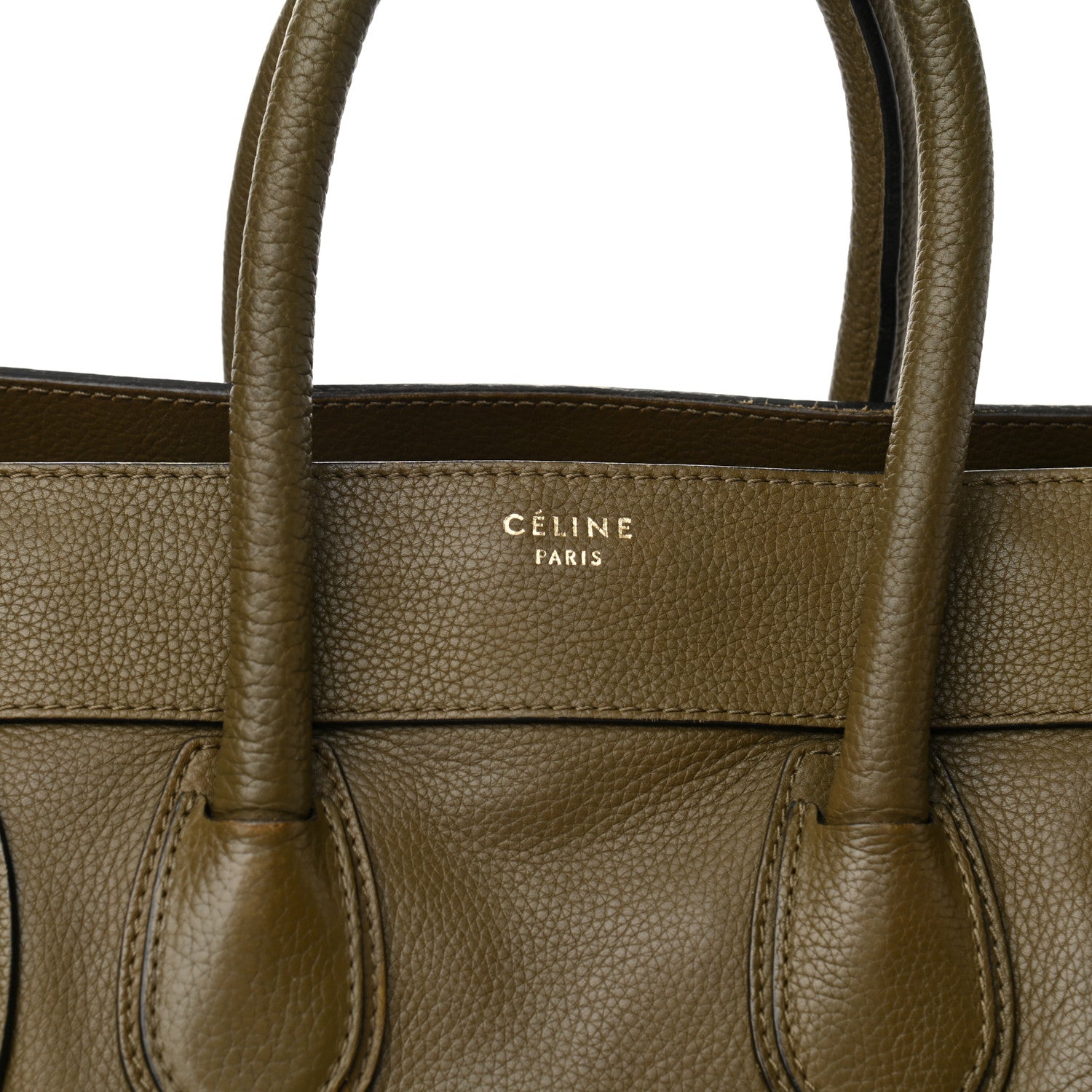Celine Drummed Calfskin Mini Luggage Jungle 6 of 12