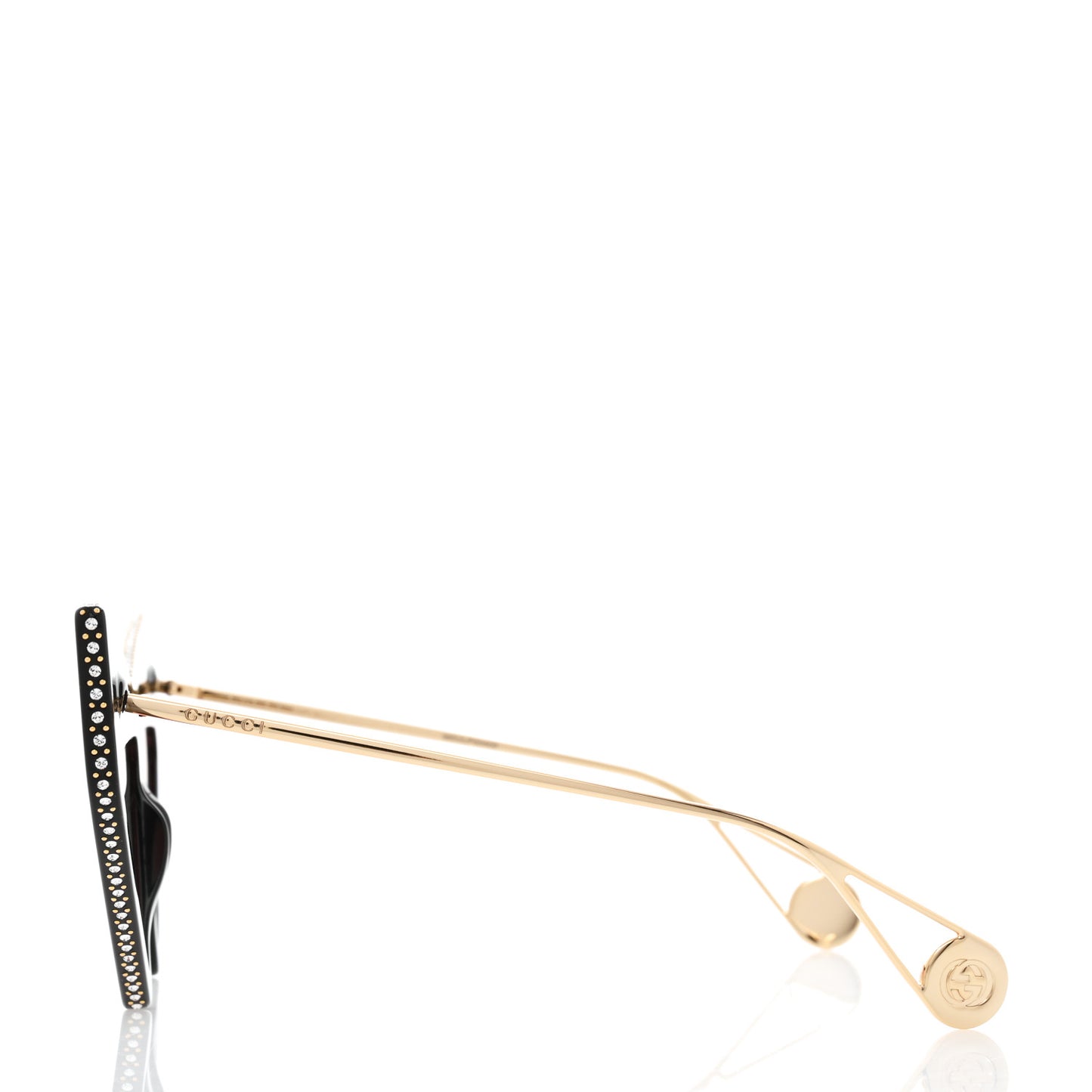 Acetate Crystal Geometric Sunglasses GG0430S Black