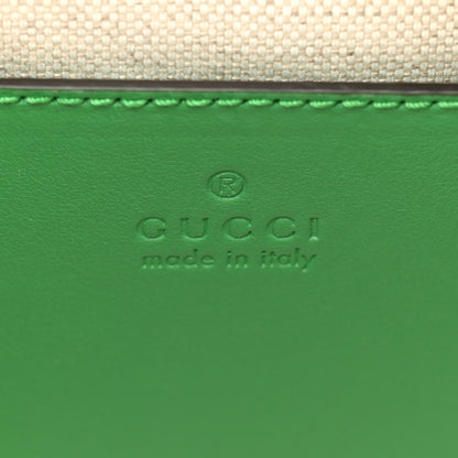 Gucci Calfskin GG Matelasse Mini Bowler Bag Spring Green Natural 6 of 10