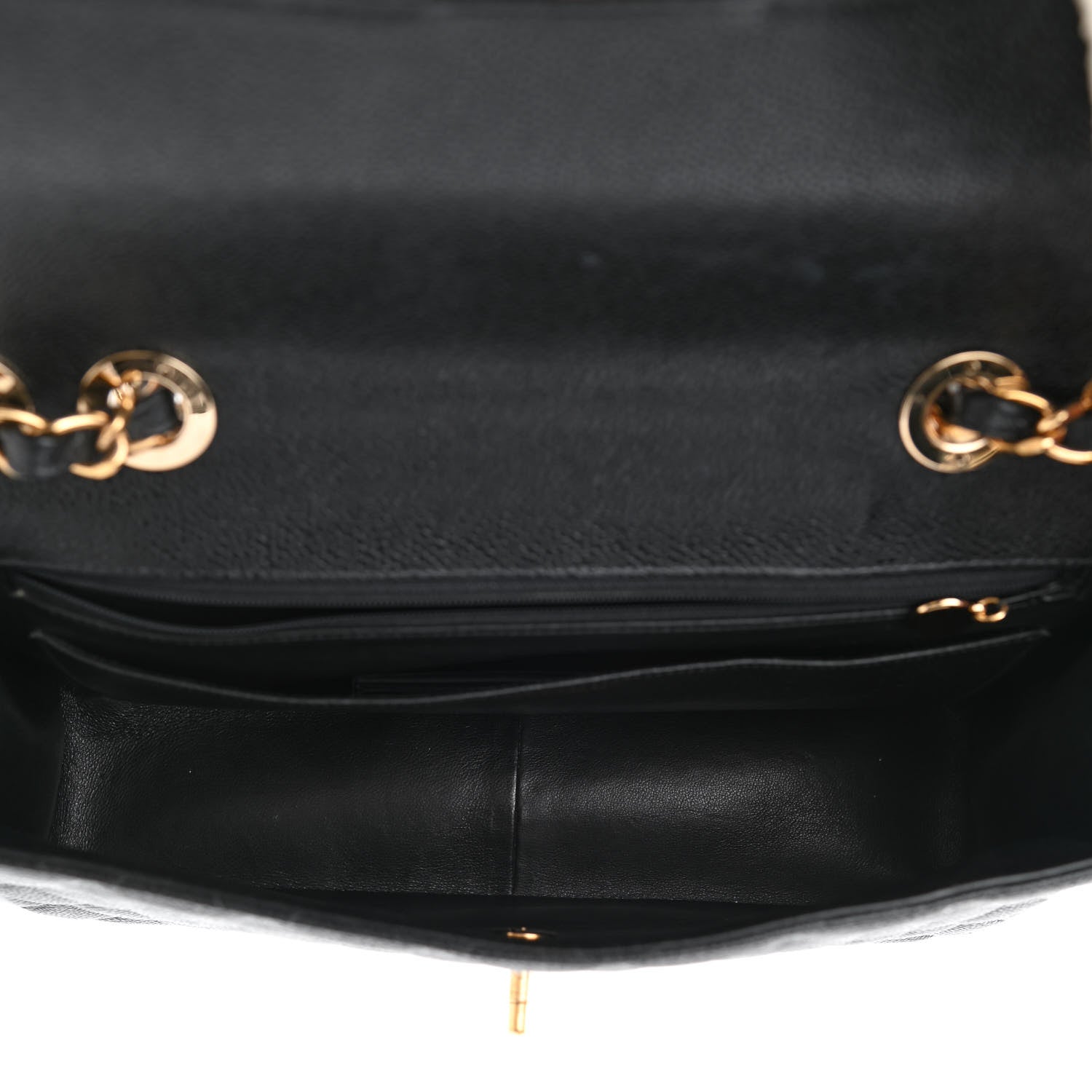 Chanel Caviar Jumbo Single Flap Black 5 of 12
