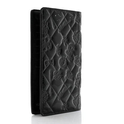 Chanel Patent Calfskin Lucky Symbols Yen Wallet Black 3 of 8