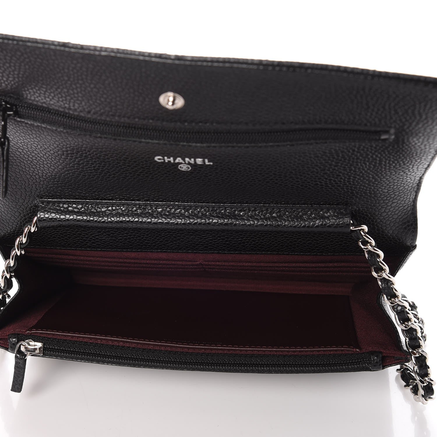 Chanel Caviar Quilted Wallet On Chain WOC Black 5 of 8