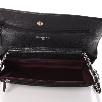 Chanel Caviar Quilted Wallet On Chain WOC Black 5 of 8