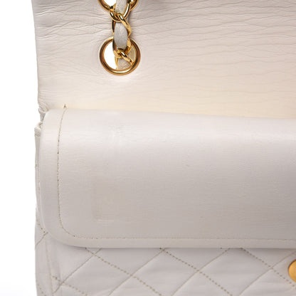Chanel Lambskin Quilted Medium Double Flap White 11 of 21