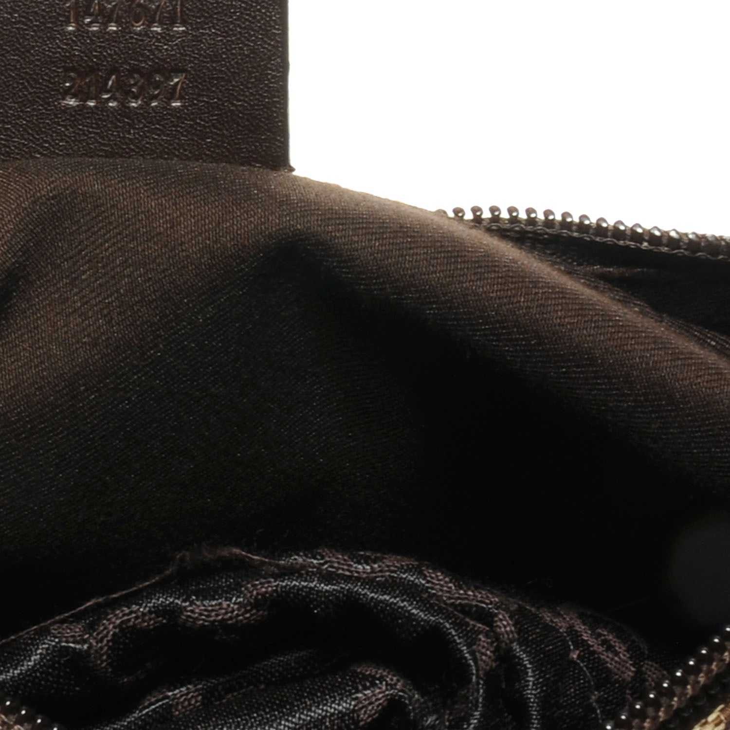 Gucci Monogram Calfskin Perforated Small Flat Messenger Bag Dark Brown 8 of 9