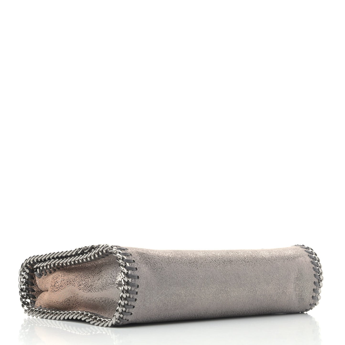 Metallic Shaggy Deer Falabella Messenger Grey Taupe