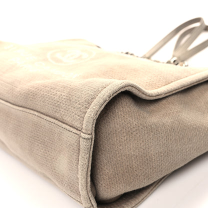 Chanel Mixed Fibers Calfskin Small Deauville Tote Beige Brown 9 of 15