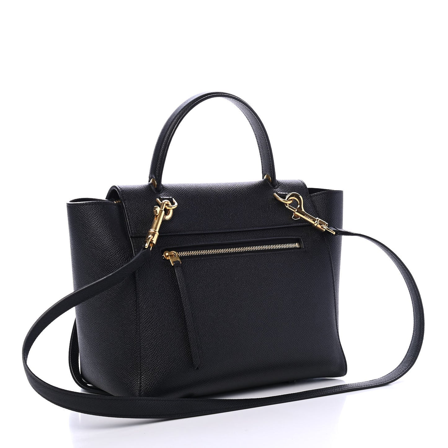 Grained Calfskin Micro Belt Bag Black