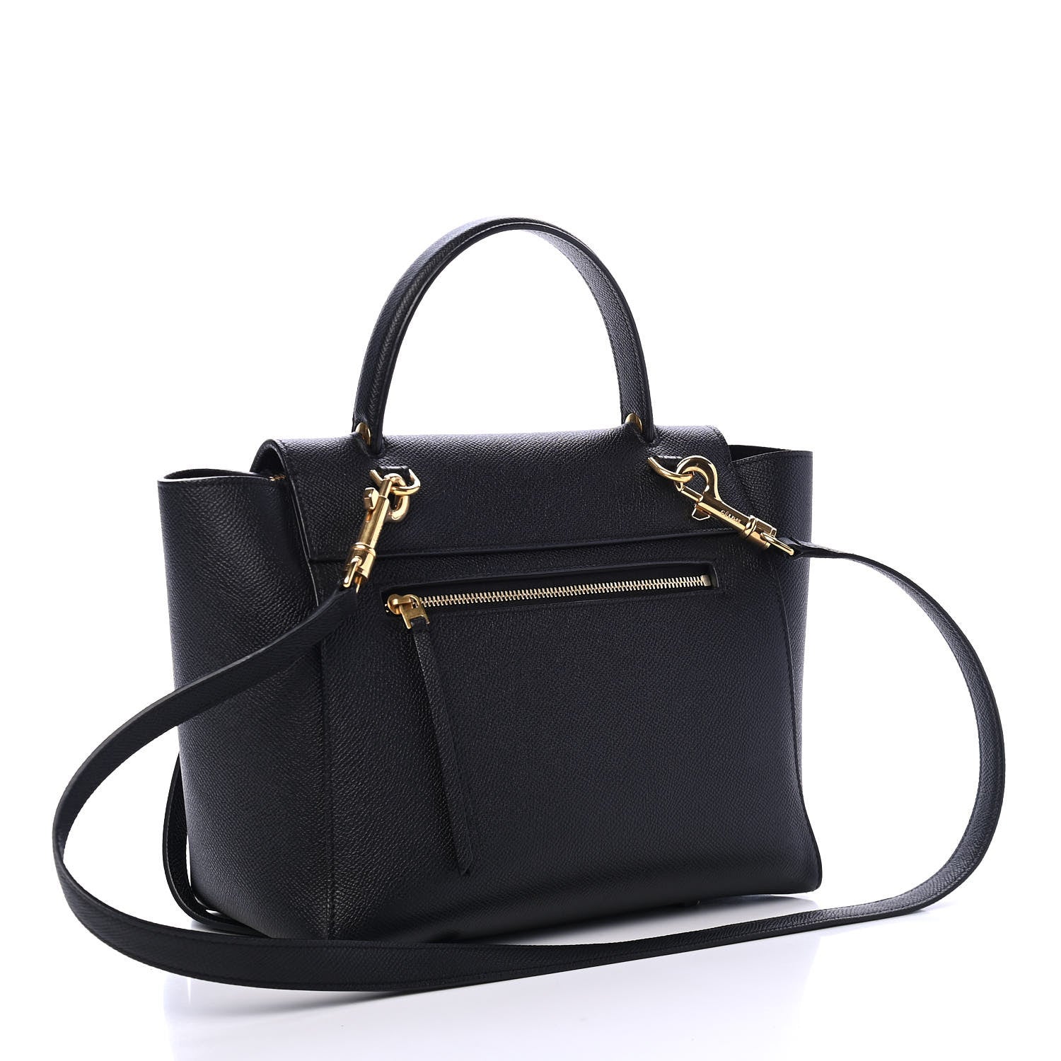 Celine Grained Calfskin Micro Belt Bag Black 2 of 4