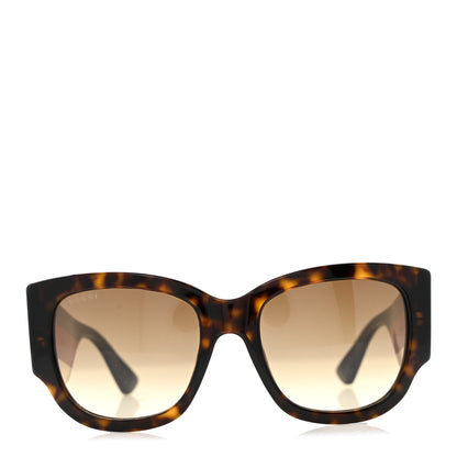 Gucci Acetate Web Oversized Frame Rectangle Sunglasses GG0276S Tortoiseshell 2 of 8