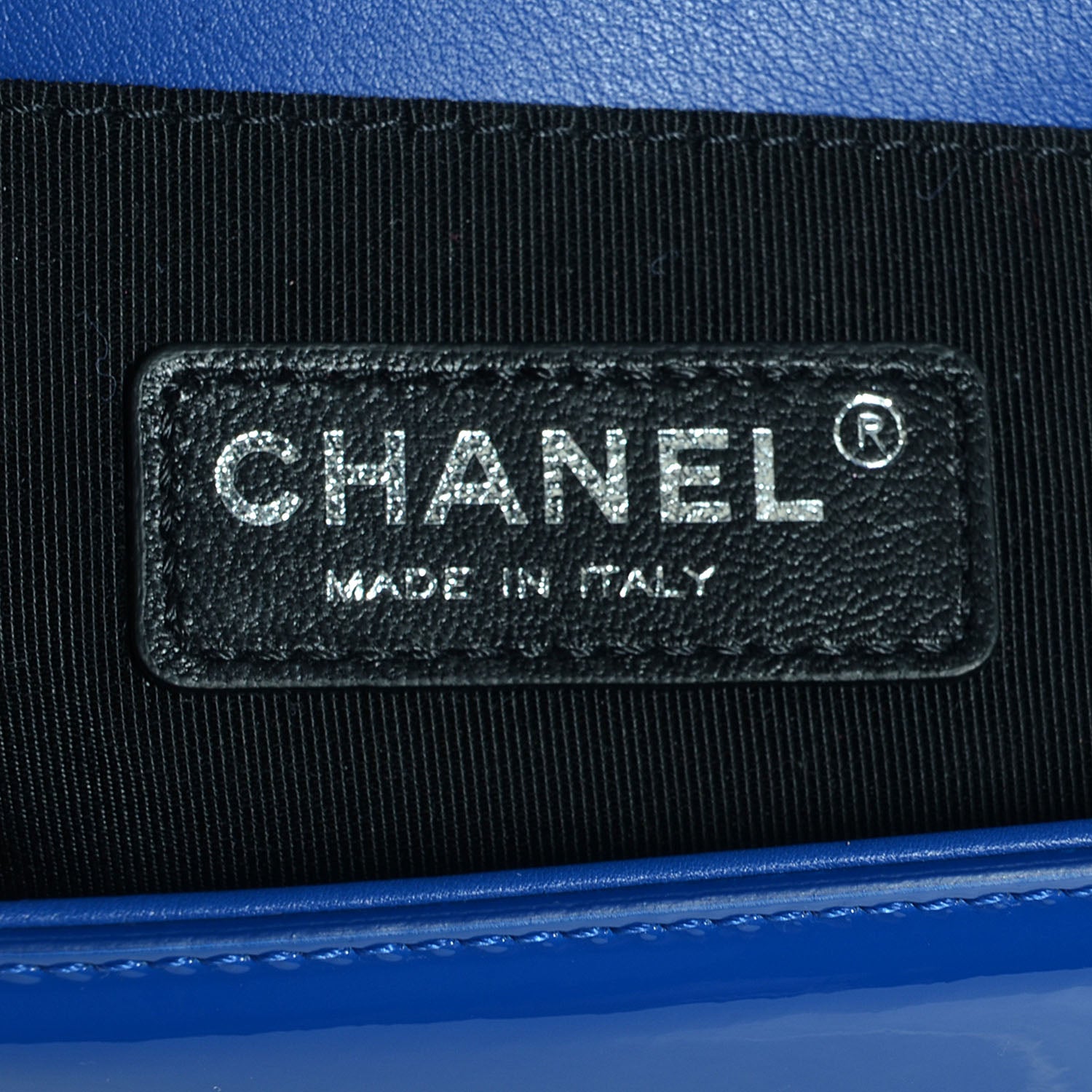 Chanel Patent Leather Small Boy Flap Plexiglass Blue 8 of 9