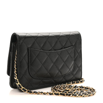 Chanel Caviar Quilted Wallet On Chain WOC Black 3 of 11