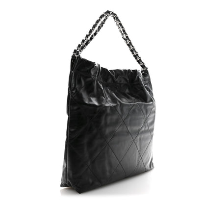 Chanel Shiny Calfskin Quilted Chanel 22 Black 4 of 11