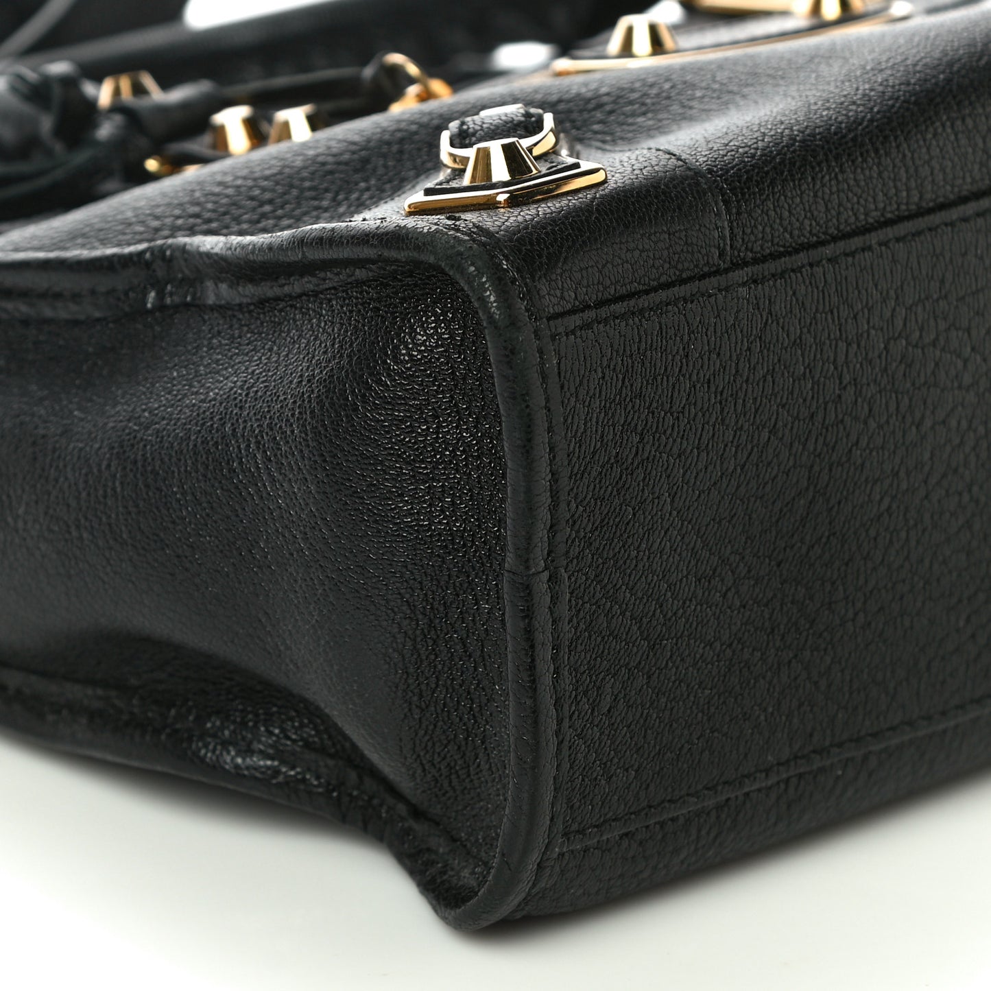 Chevre Gold Metallic Edge Hardware S City Black