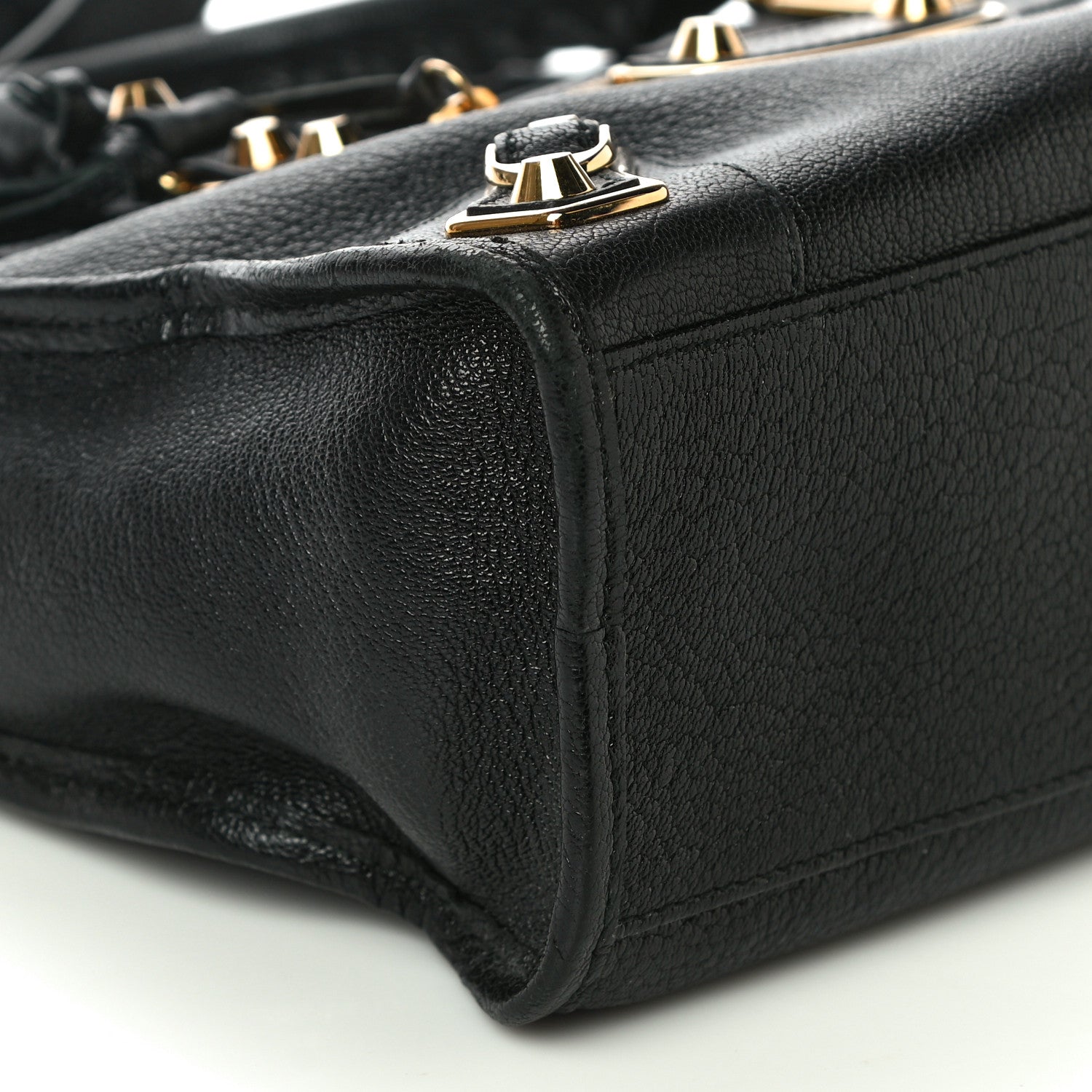 Balenciaga Chevre Gold Metallic Edge Hardware S City Black 8 of 9