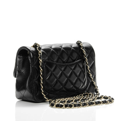 Chanel Lambskin Quilted Mini Rectangular Flap Black 3 of 7