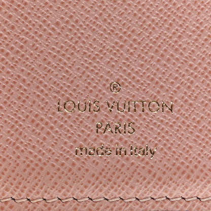 Louis Vuitton Damier Ebene Victorine Wallet Rose Ballerine 6 of 12