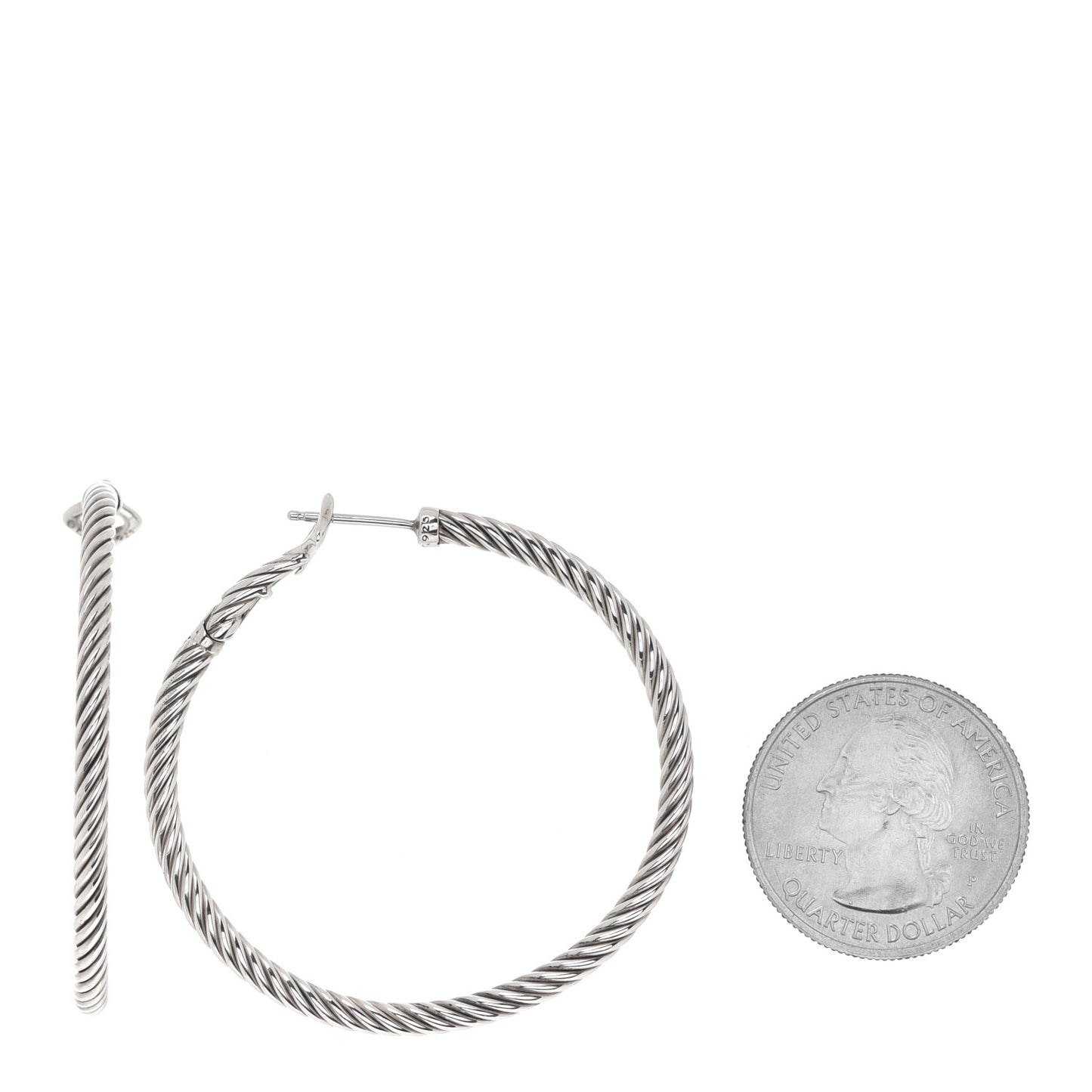 Sterling Silver Medium Cable Classics Hoop Earrings