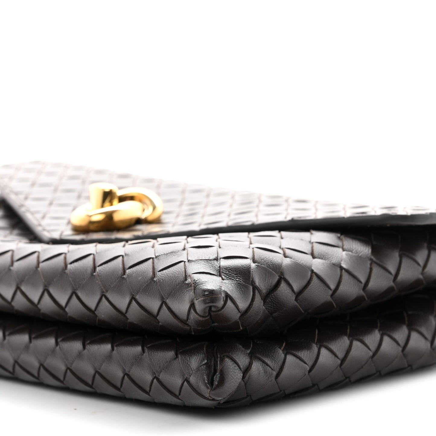 Nappa Intrecciato Knot Lock Top Handle Crossbody Bag Fondant