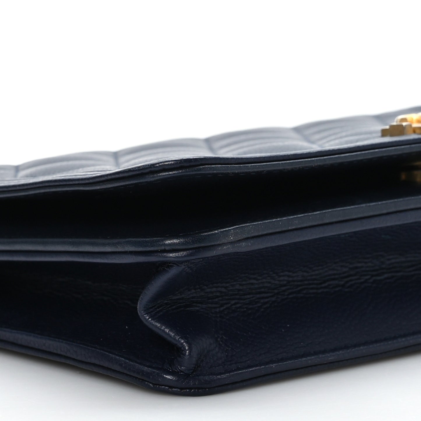 Caviar Quilted Boy Wallet On Chain WOC Navy