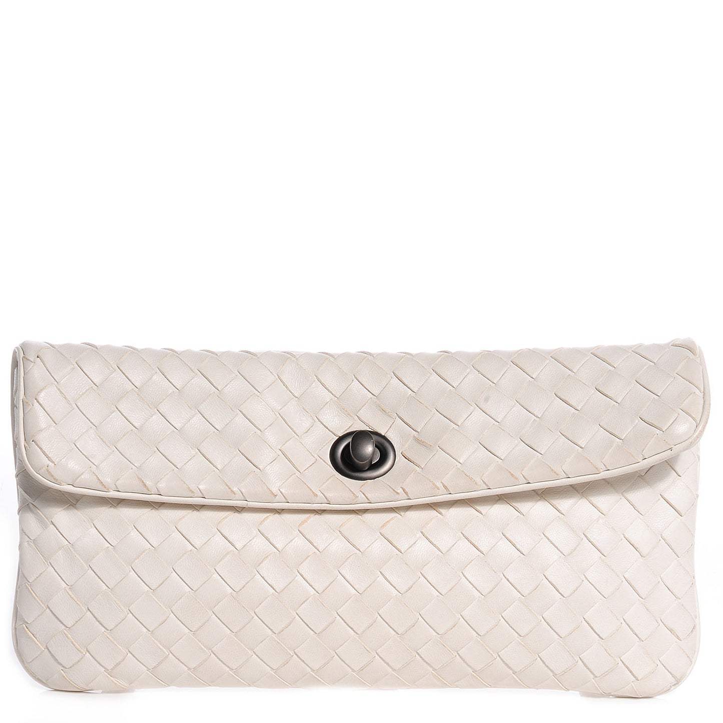 Nappa Intrecciato Mini Flap Crossbody Bag White