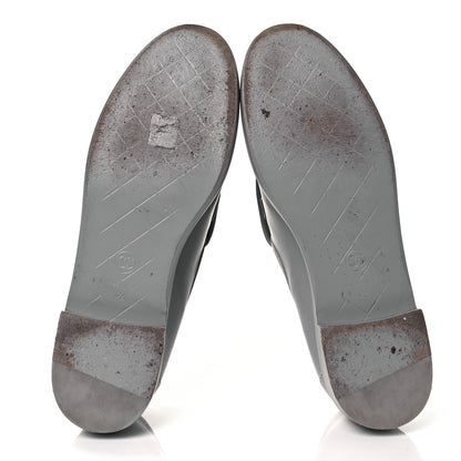 Chanel Lambskin Quilted CC Turnlock Loafers 42 Grey 5 of 12