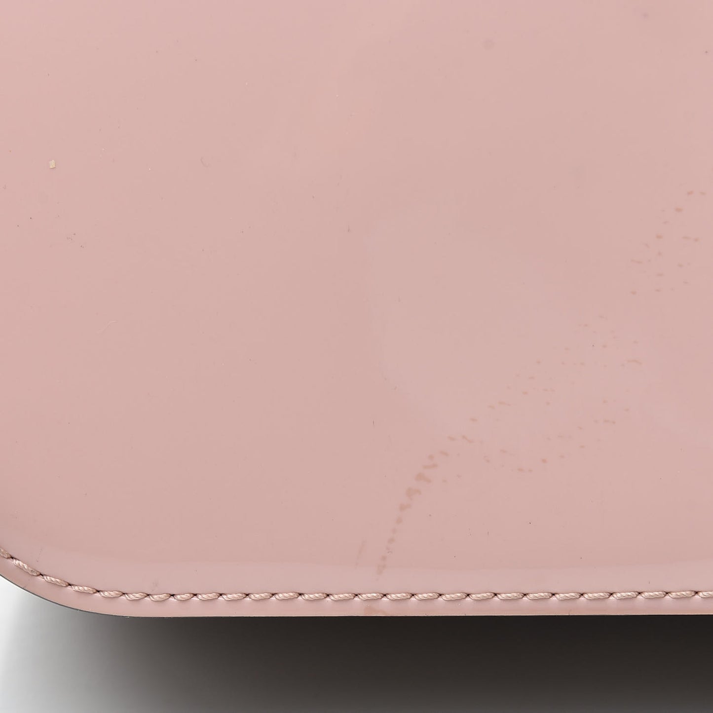 Patent Calfskin Monogram Cherrywood BB Rose Ballerine