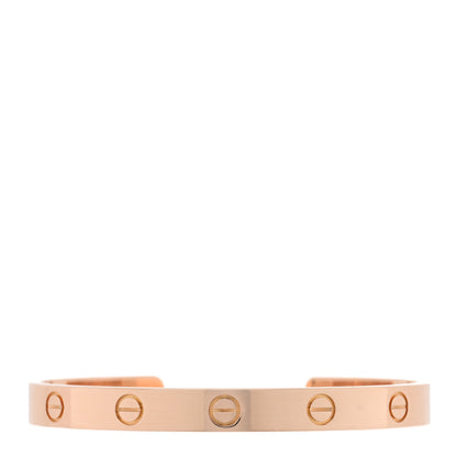Cartier 18K Pink Gold LOVE Cuff Bracelet 17 1 of 5