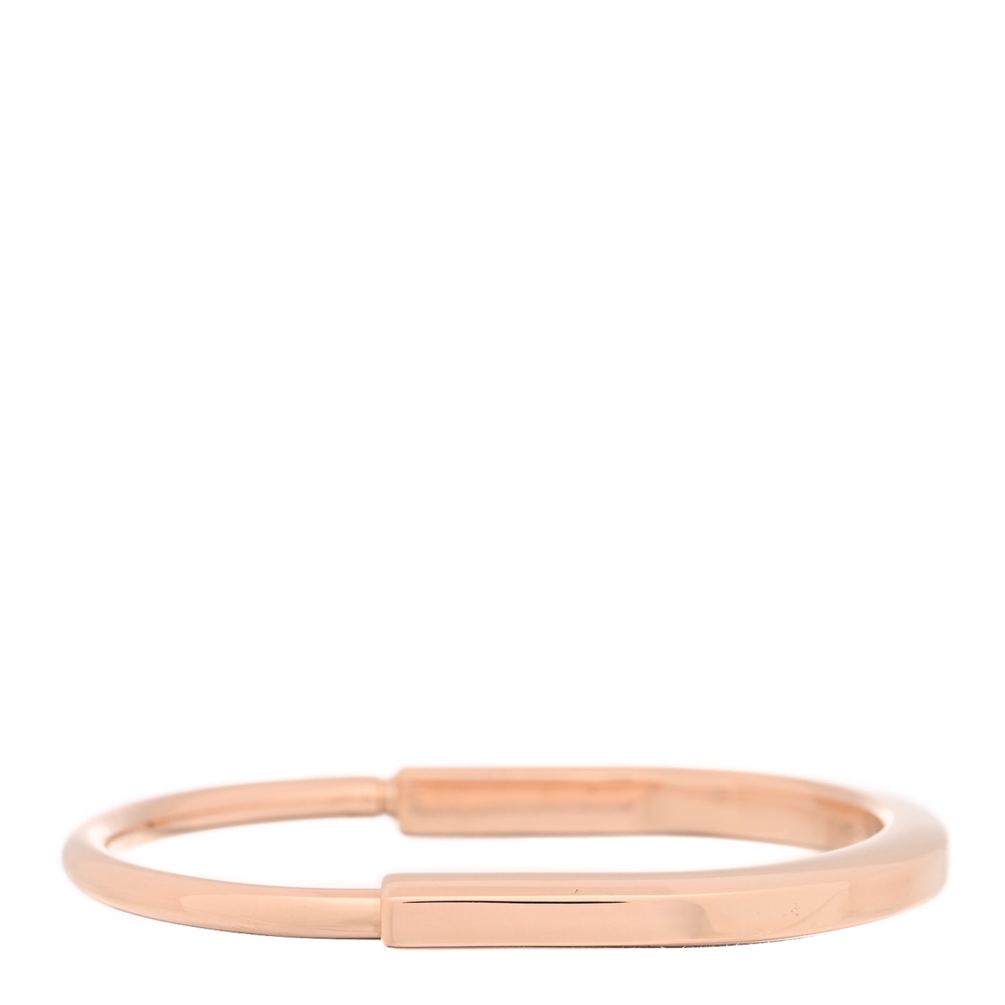 18K Rose Gold Tiffany Lock Bangle Bracelet