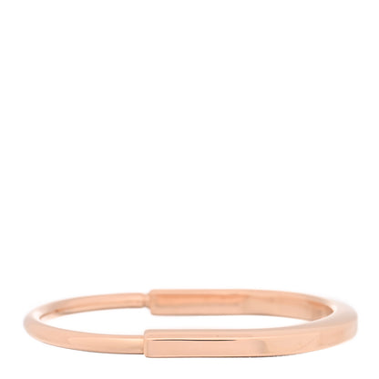 Tiffany 18K Rose Gold Tiffany Lock Bangle Bracelet 2 of 5