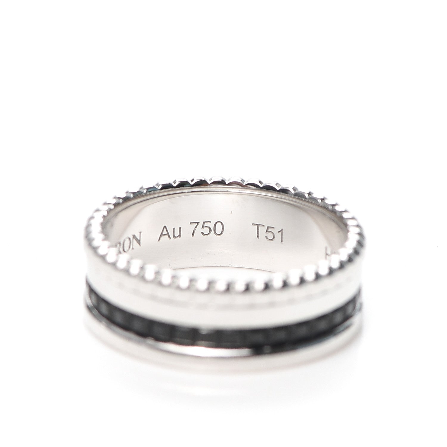 Boucheron 18K White Gold PVD Small Quatre Black Edition Ring 51 5.75 5 of 7