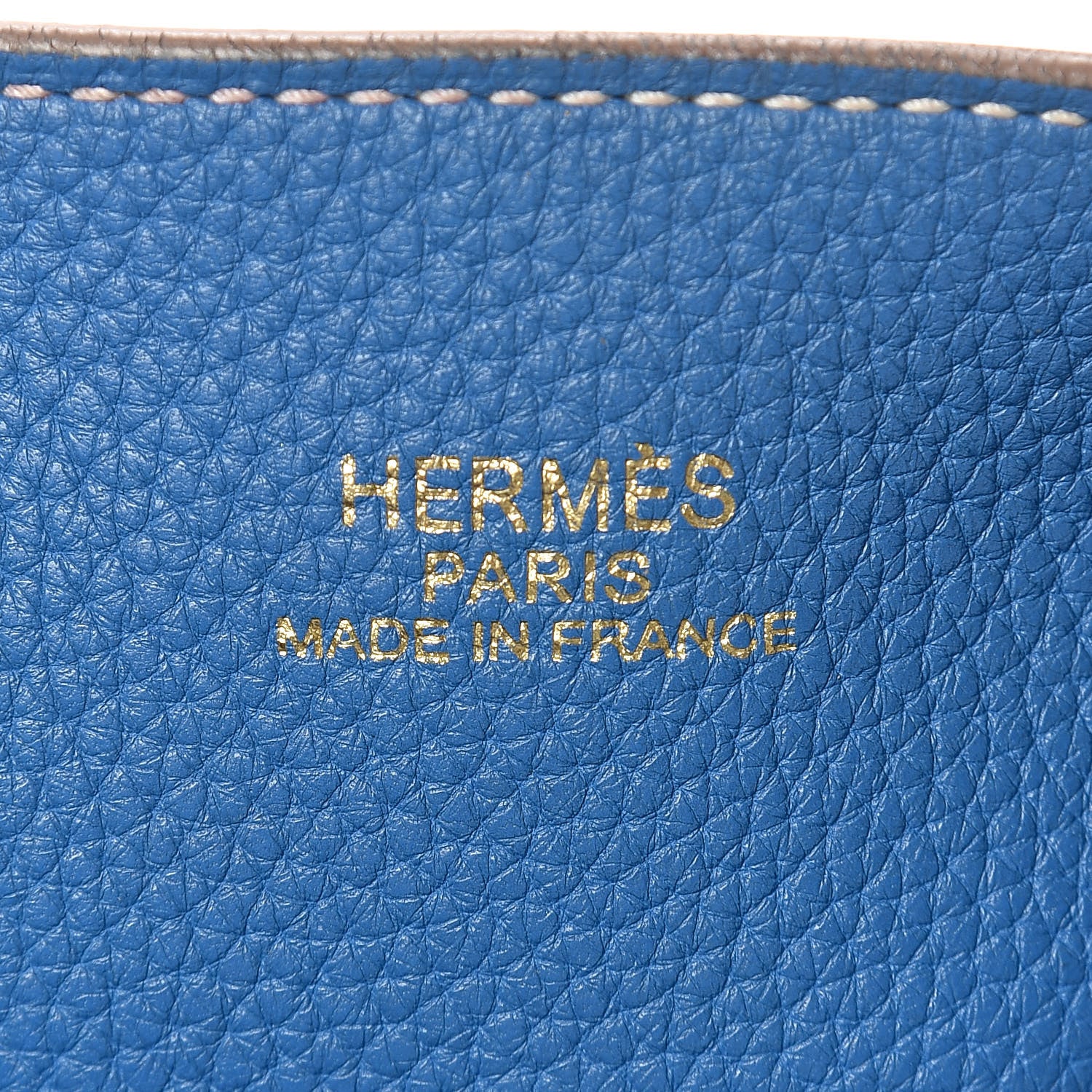 Hermes Taurillon Clemence Double Sens 36 Reversible Tote Mykonos Gris Tourterelle 11 of 21