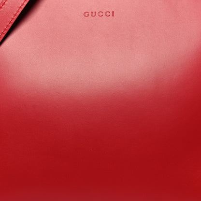 Gucci Nappa Bamboo Small Nymphaea Top Handle Hibiscus Red 8 of 10