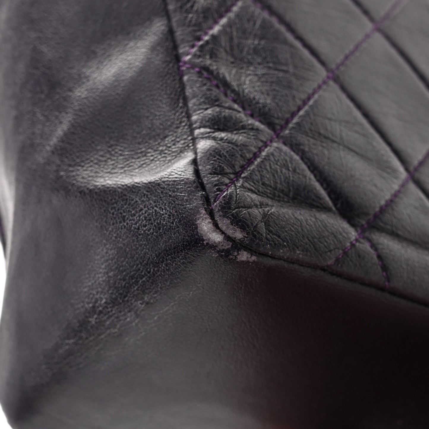 Lambskin Quilted Medium Kelly Flap Purple
