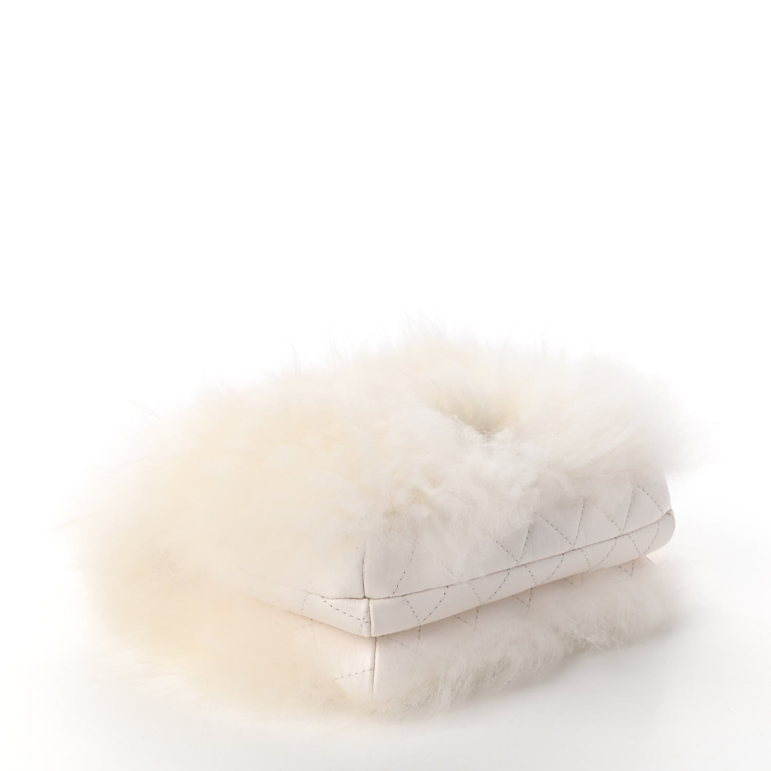 Chanel Fur Top Handle Flap White 4 of 10