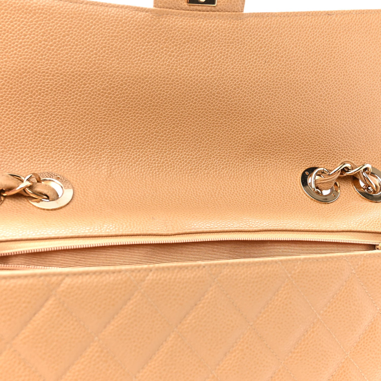 Chanel Caviar Quilted Jumbo Single Flap Beige 6 of 14