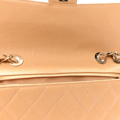 Chanel Caviar Quilted Jumbo Single Flap Beige 6 of 14