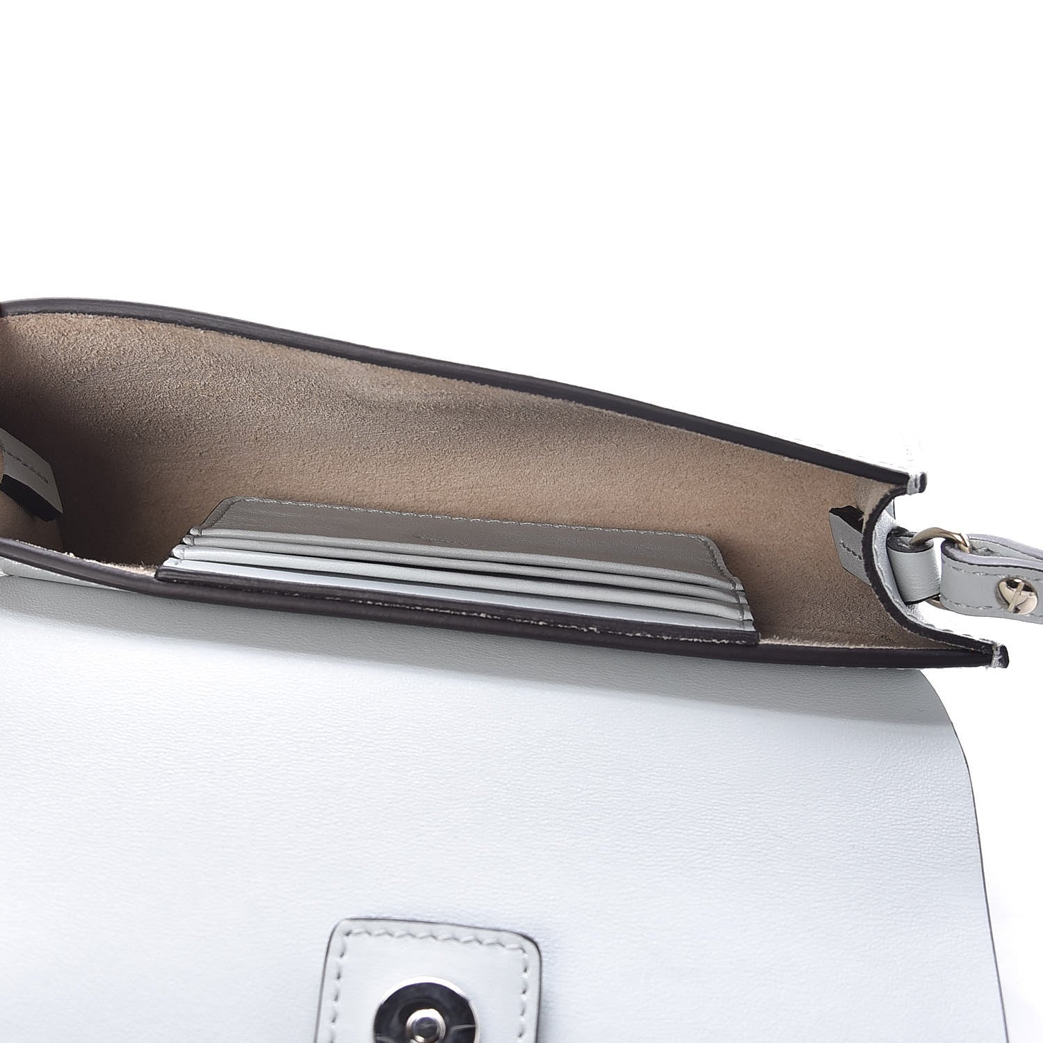 Chloe Suede Calfskin Mini Faye Shoulder Bag Airy Grey 5 of 10