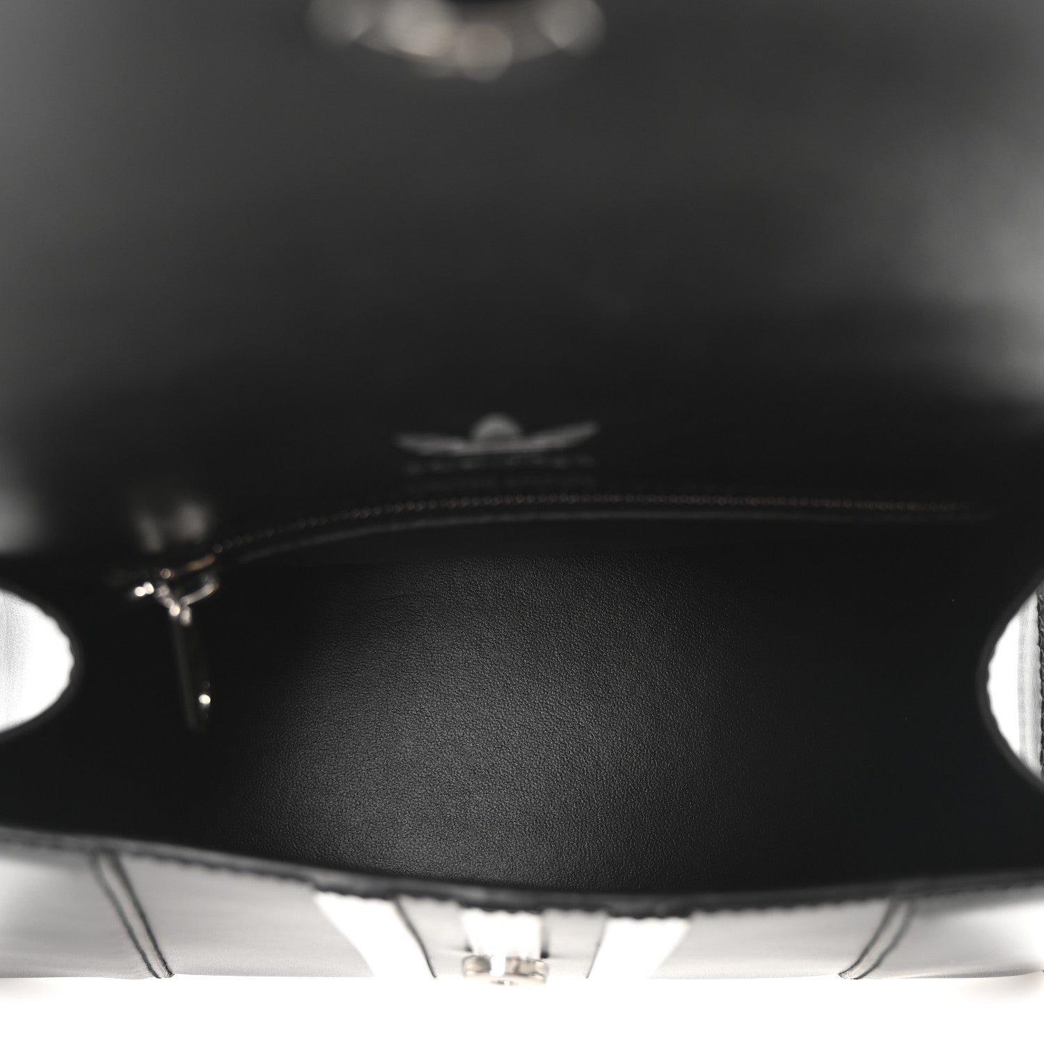 Balenciaga X ADIDAS Shiny Box Calfskin Small Hourglass Top Handle Bag Black White 5 of 9