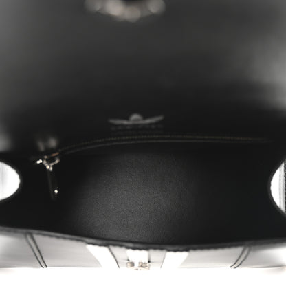 Balenciaga X ADIDAS Shiny Box Calfskin Small Hourglass Top Handle Bag Black White 5 of 9