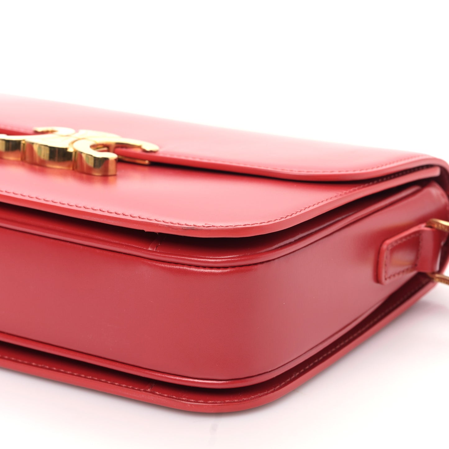 Shiny Calfskin Medium Triomphe Red