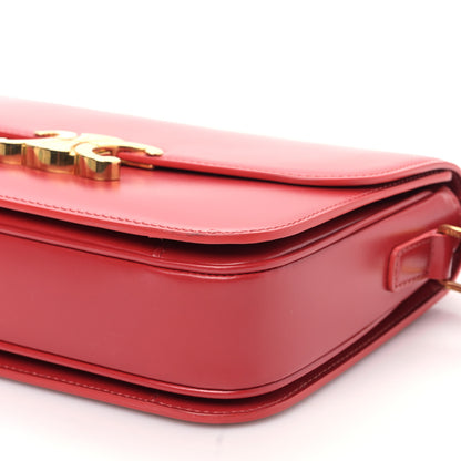 Celine Shiny Calfskin Medium Triomphe Red 10 of 11