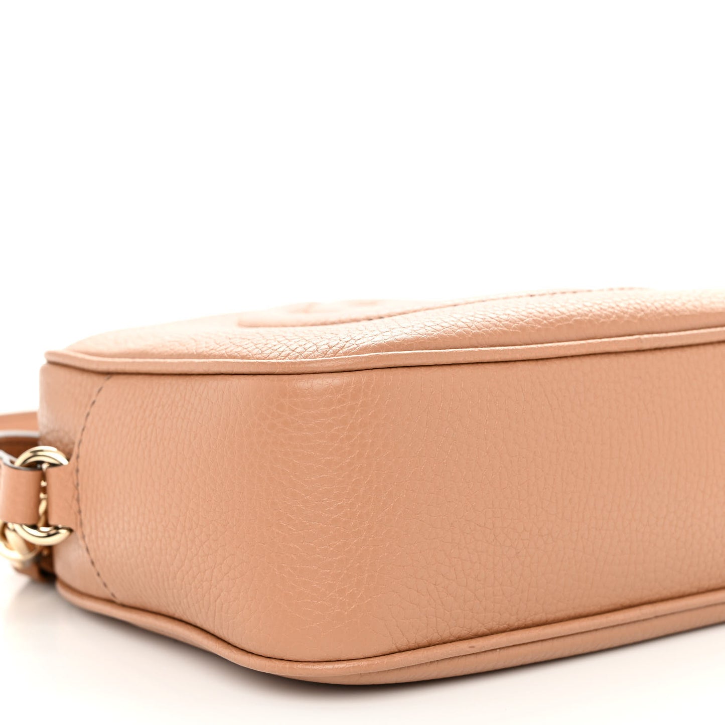 Pebbled Calfskin Small Soho Disco Bag Camelia