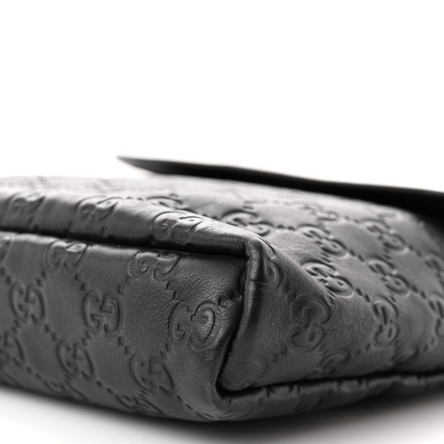 Guccissima Small Flap Messenger Bag Black