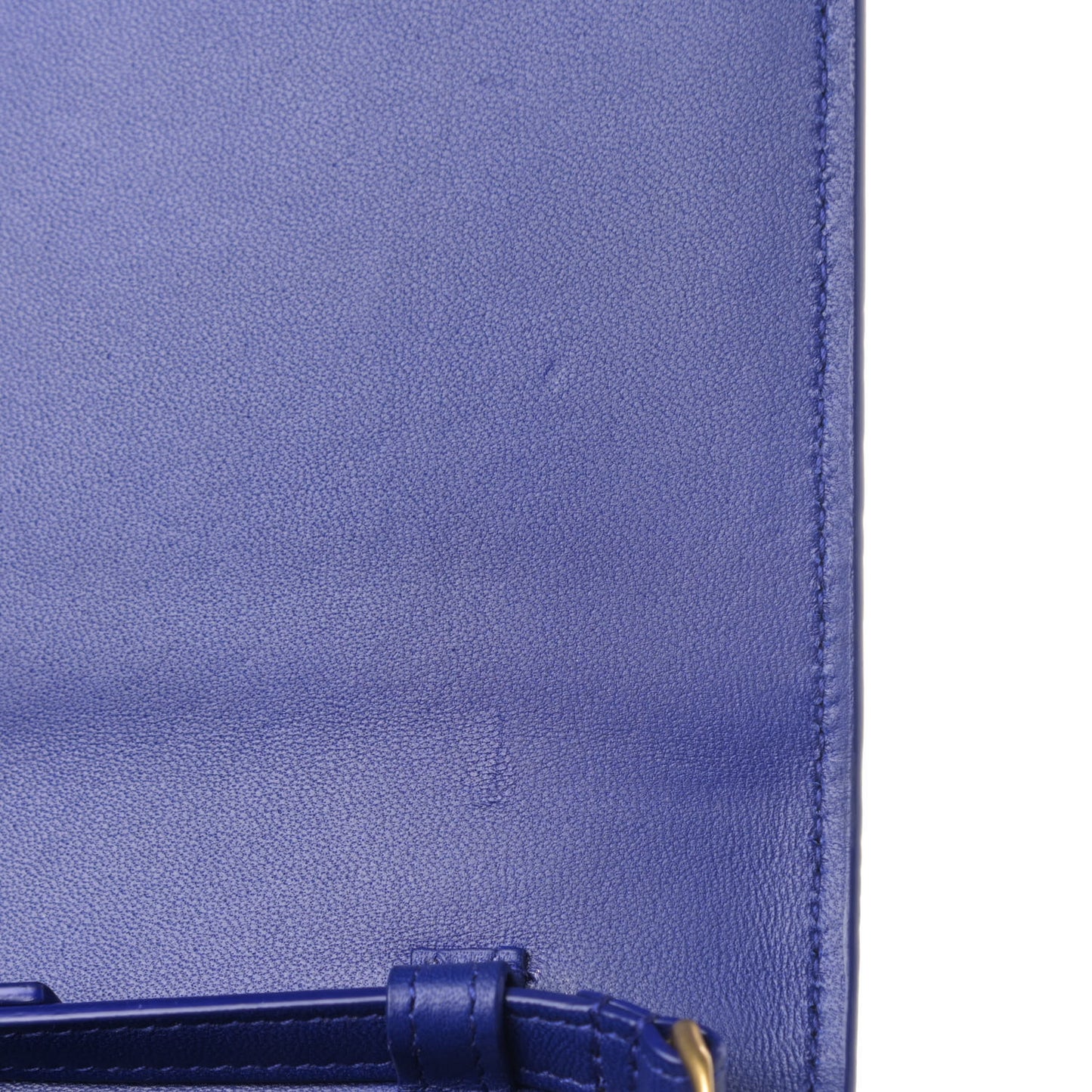 Patent Calfskin Monogram Kate Wallet On Chain Royal Blue