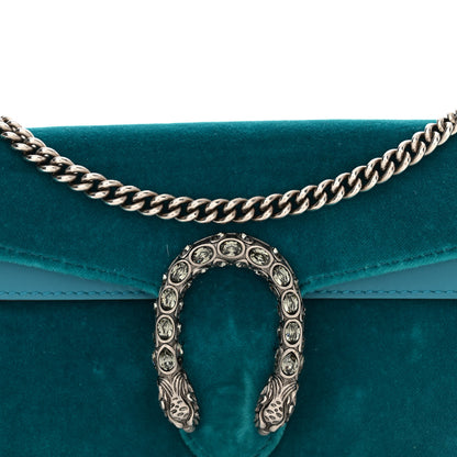 Gucci Velvet Super Mini Dionysus Shoulder Bag Pavone Cyan 7 of 10
