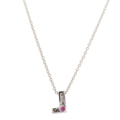 Roberto Coin 18K White Gold Diamond Love Letter L Pendant Necklace 4 of 7