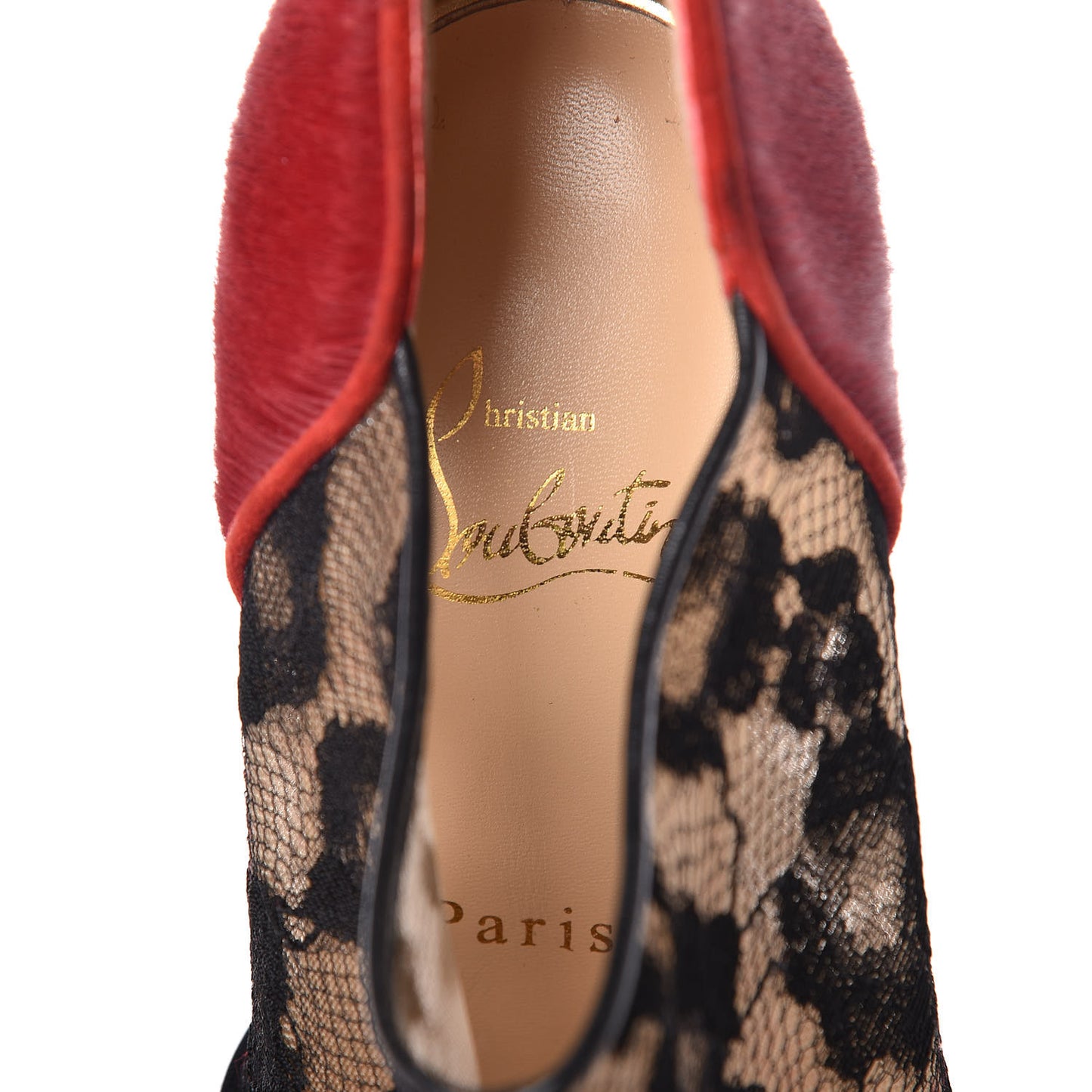 Lace Calf Hair Leopard Printed Aeronotoc 160 Bootie 38.5