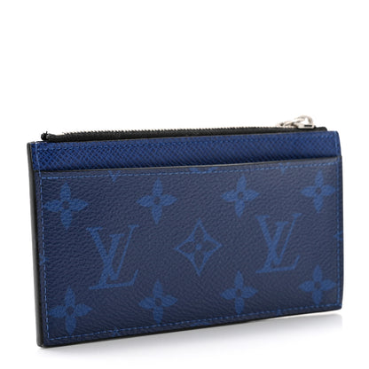 Louis Vuitton Monogram Taiga Coin Card Holder Cobalt 4 of 9